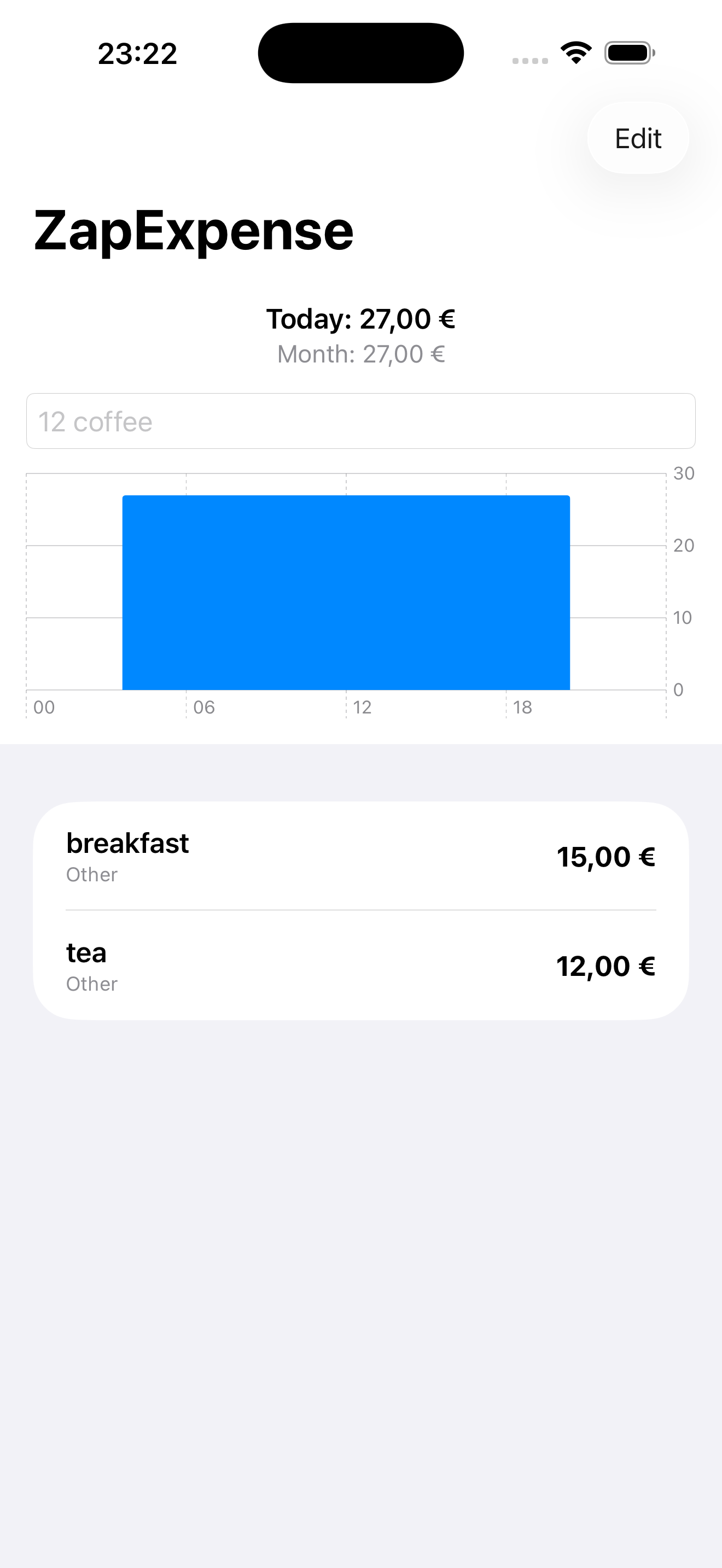 ZapExpense Screenshot 1